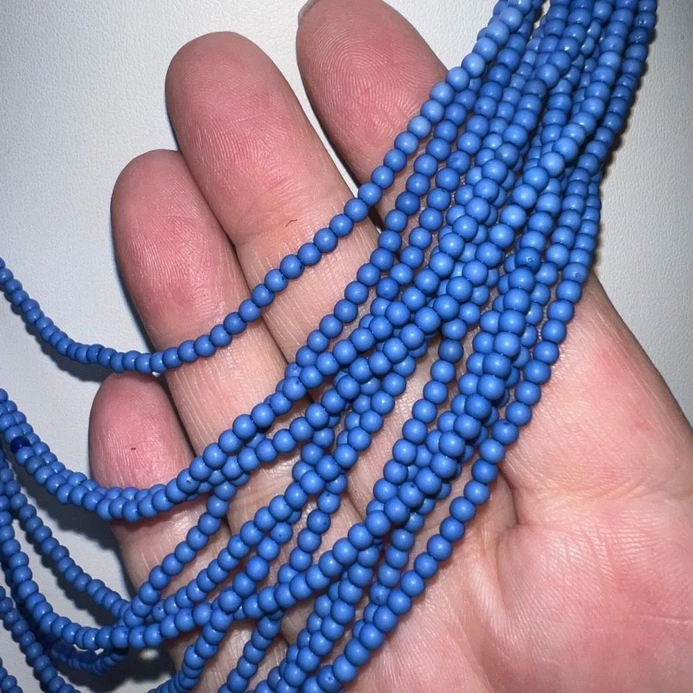 Vintage Gold Tone Swirl with Cabochon Purple Glass Brooch Blue - Image 6