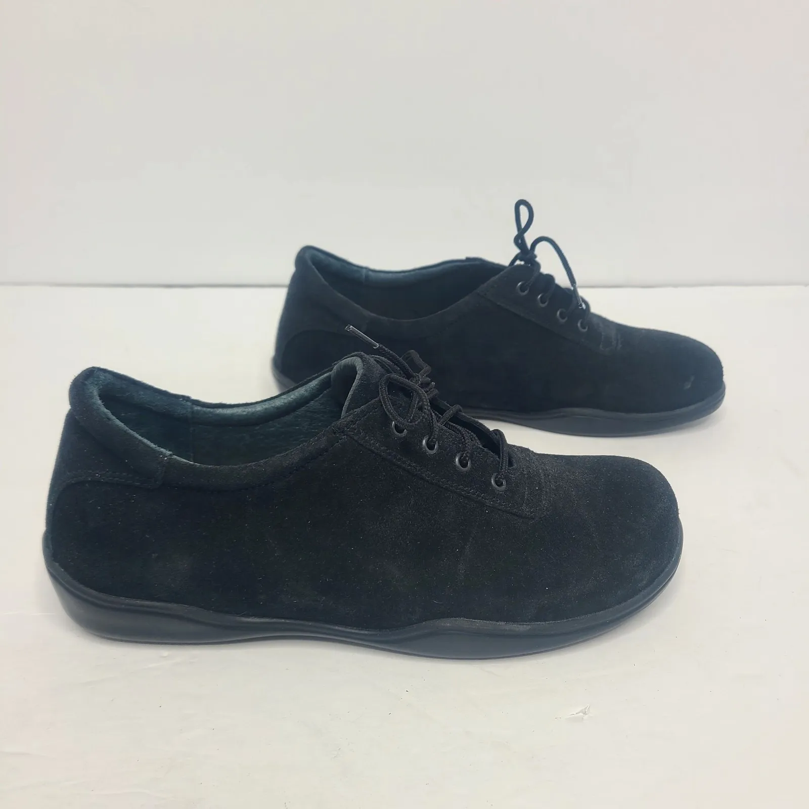 Birkenstock Footprints Women's Black Suede Lace Up Shoe EU 40 US 9 Narrow‎ - Image 2