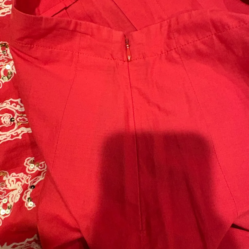 Vintage Tommy Hilfiger knee-length pleated skirt with sequins size 8 - Image 6