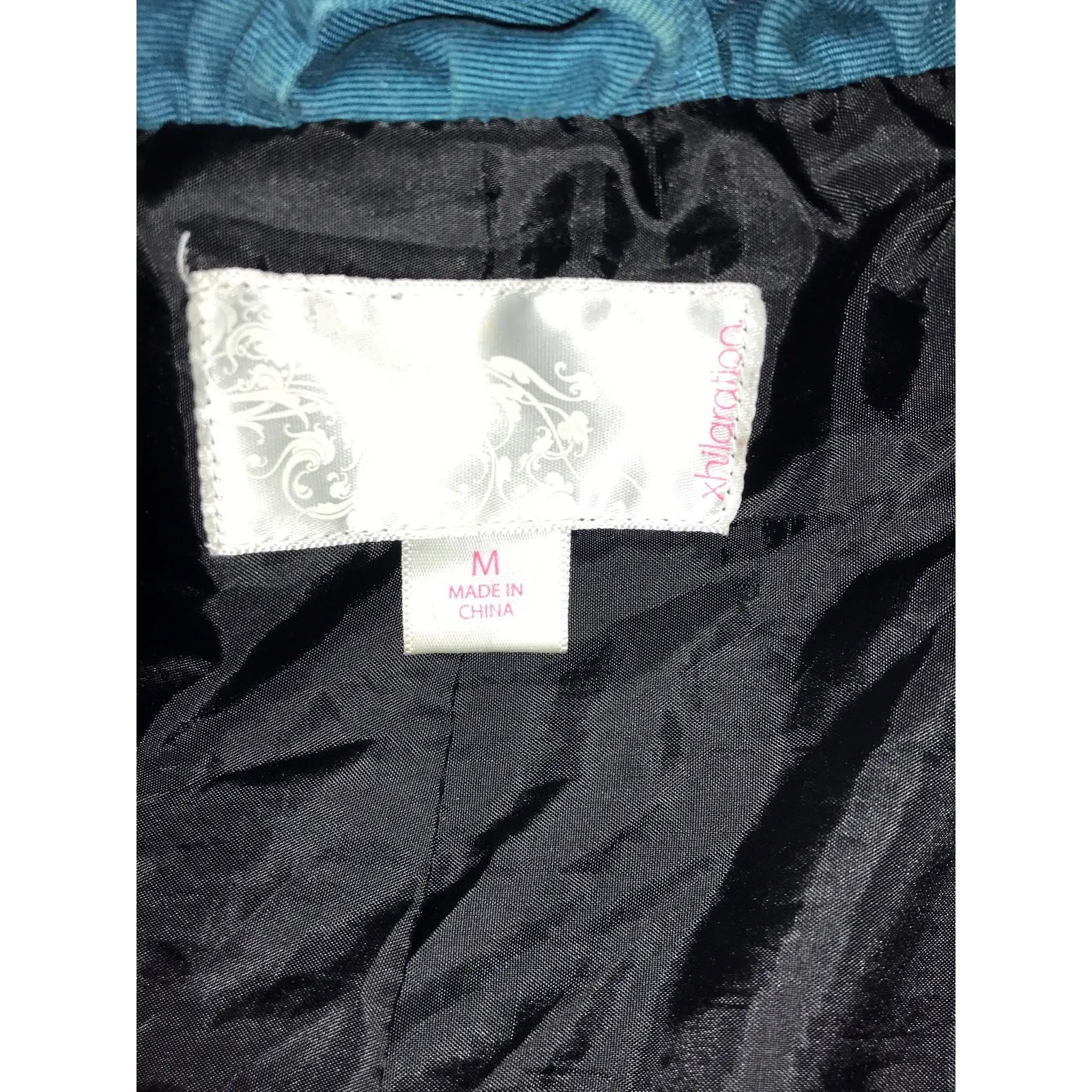 Xhilaration Teal Peacoat Trench Coat M Indie Vanguard Boho Coquette Girl Classic - Image 9