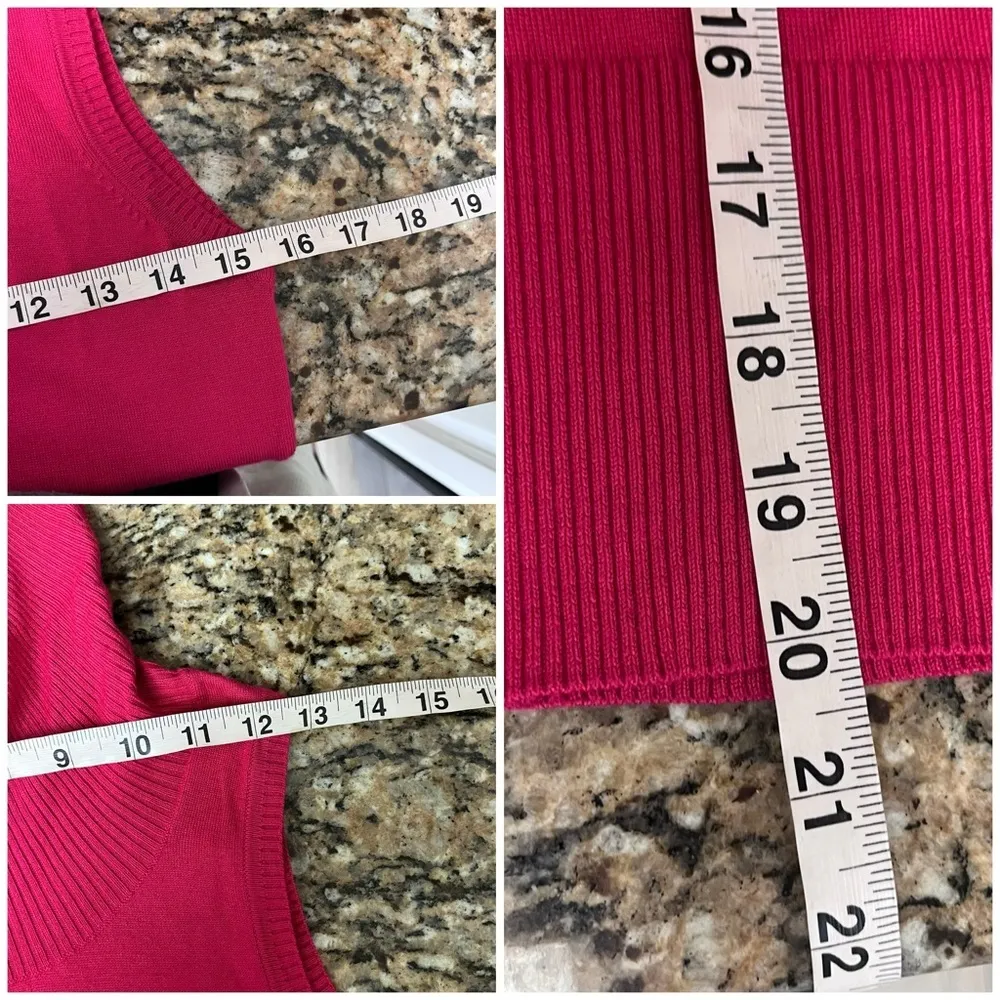 Jeanne Pierre Pink Mock Neck Sleeveless Knit Top S | Vintage Preppy Y2K Coastal - Image 6