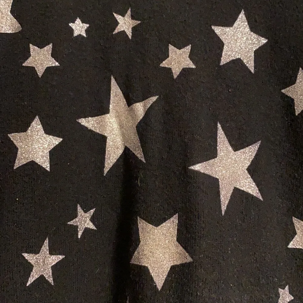 Chaser Black With Silver Glitter Stars Sweatshirt - Image 2