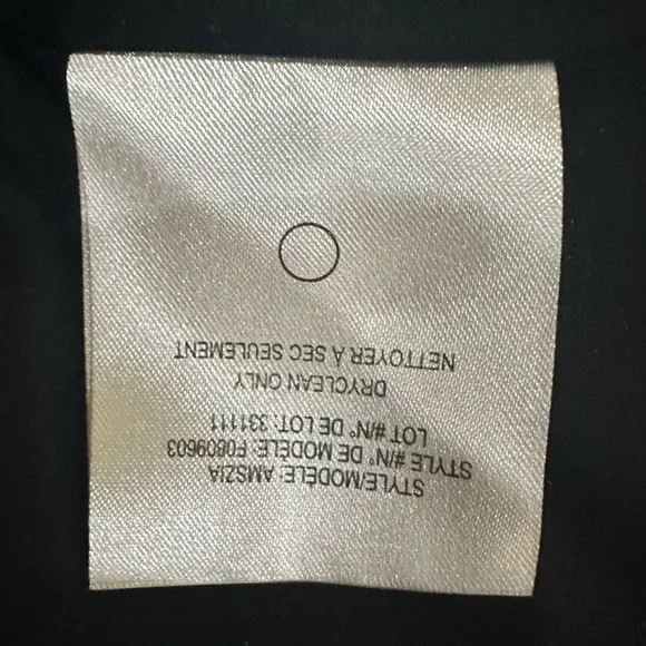 Theory Amszia Sheath Dress Size 2 Long Sleeve White Cuff Crepe Black Workwear‎ - Image 15