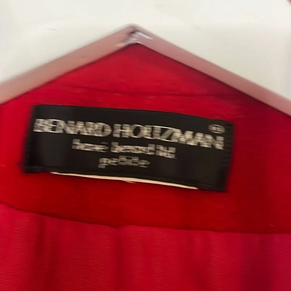 Vintage Harve Benard 100% wool red single button blazer M - Image 3