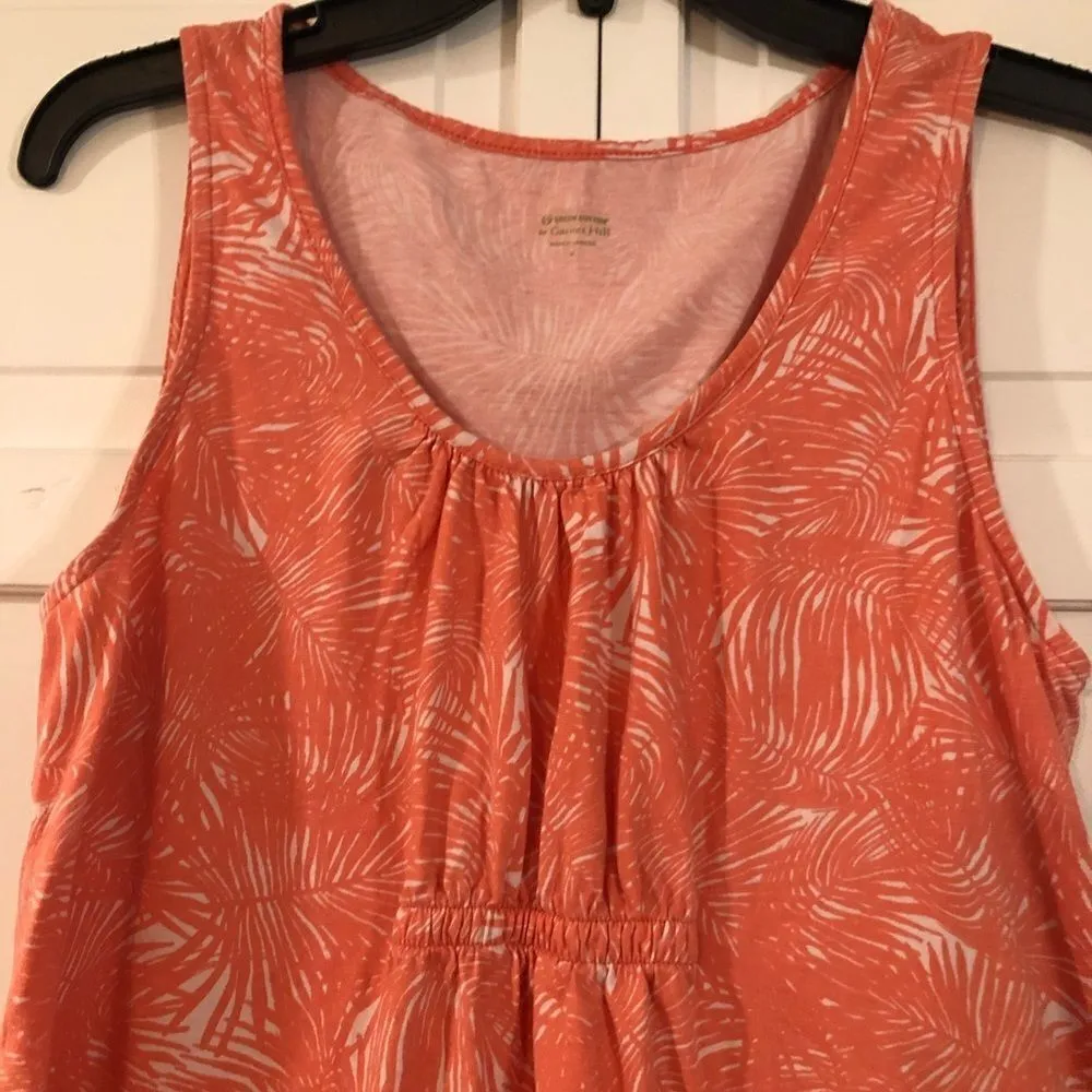 SALE Garnet hill orange palm tank or sleep tank cotton size medium - Image 2