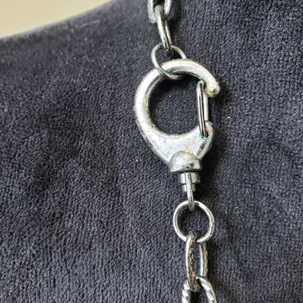 Womens Fashion Silver Plated Crystal Bead Silver Celtic Accents Lanyard Necklace - Image 6