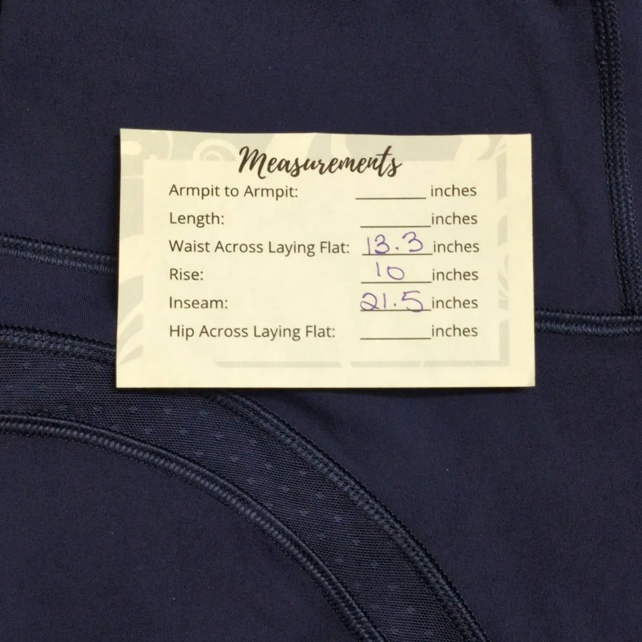 Lululemon Revitalize Crop Navy Blue Mesh Panels High Waist Yoga Leggings 8 - Image 9