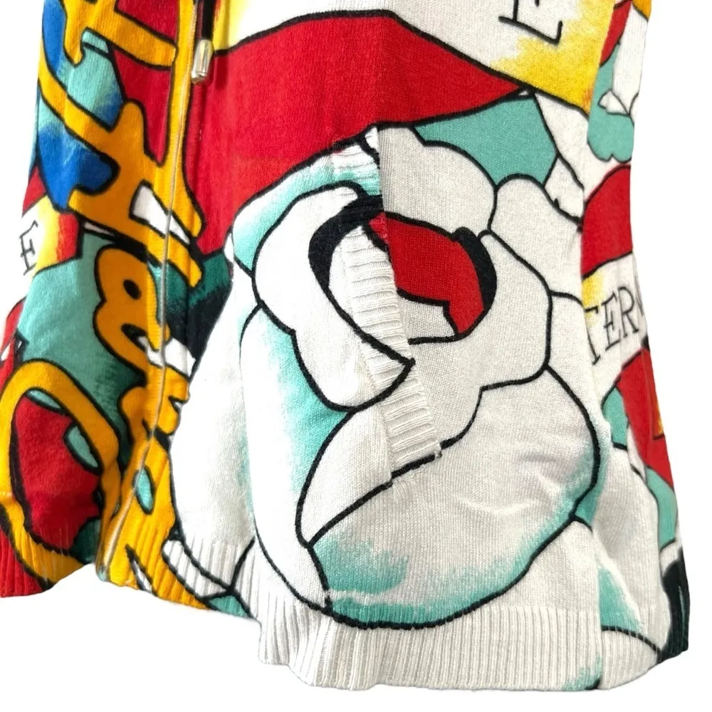 Ed Hardy by Christian Audiger Eternal Love Sleeveless Knit Zip Up Hoodie - Image 4