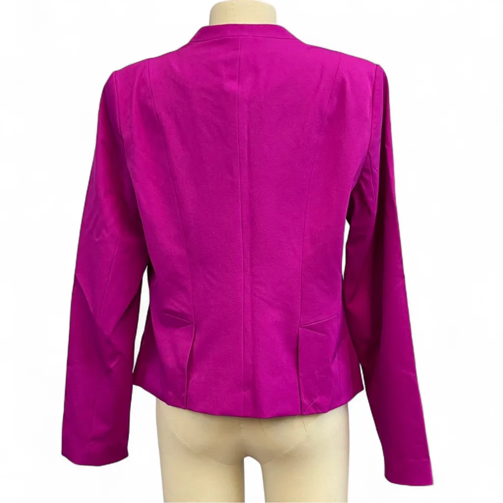 Worthington Fuchsia Open Front Blazer Extreme Orchid 12 Jacket - Image 2