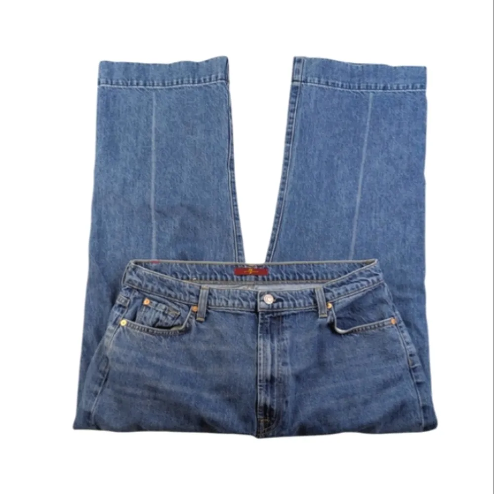 7 For All Mankind Dojo Cropped Vintage GUC Size 34      J1581 - Image 3