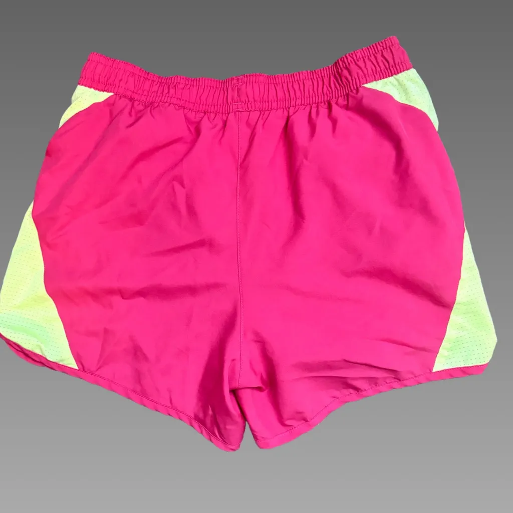 Pink, white & yellow adidas running shorts sz XS - Image 2