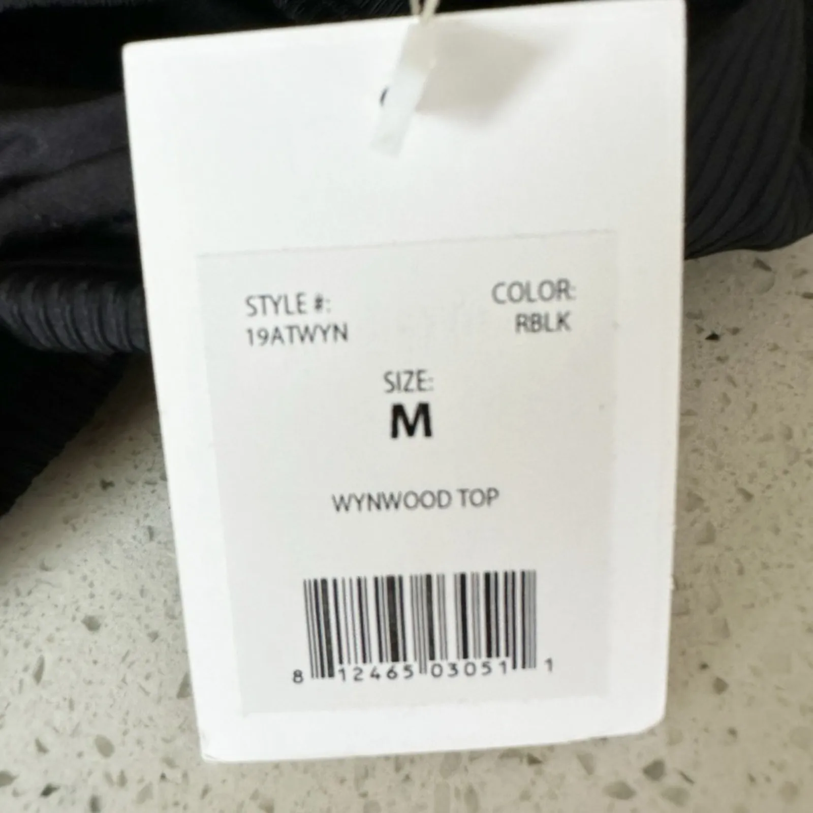 Andie Swim The Wynwood One Shoulder‎ Bikini Top Black Ribbed Size Medium - Image 6