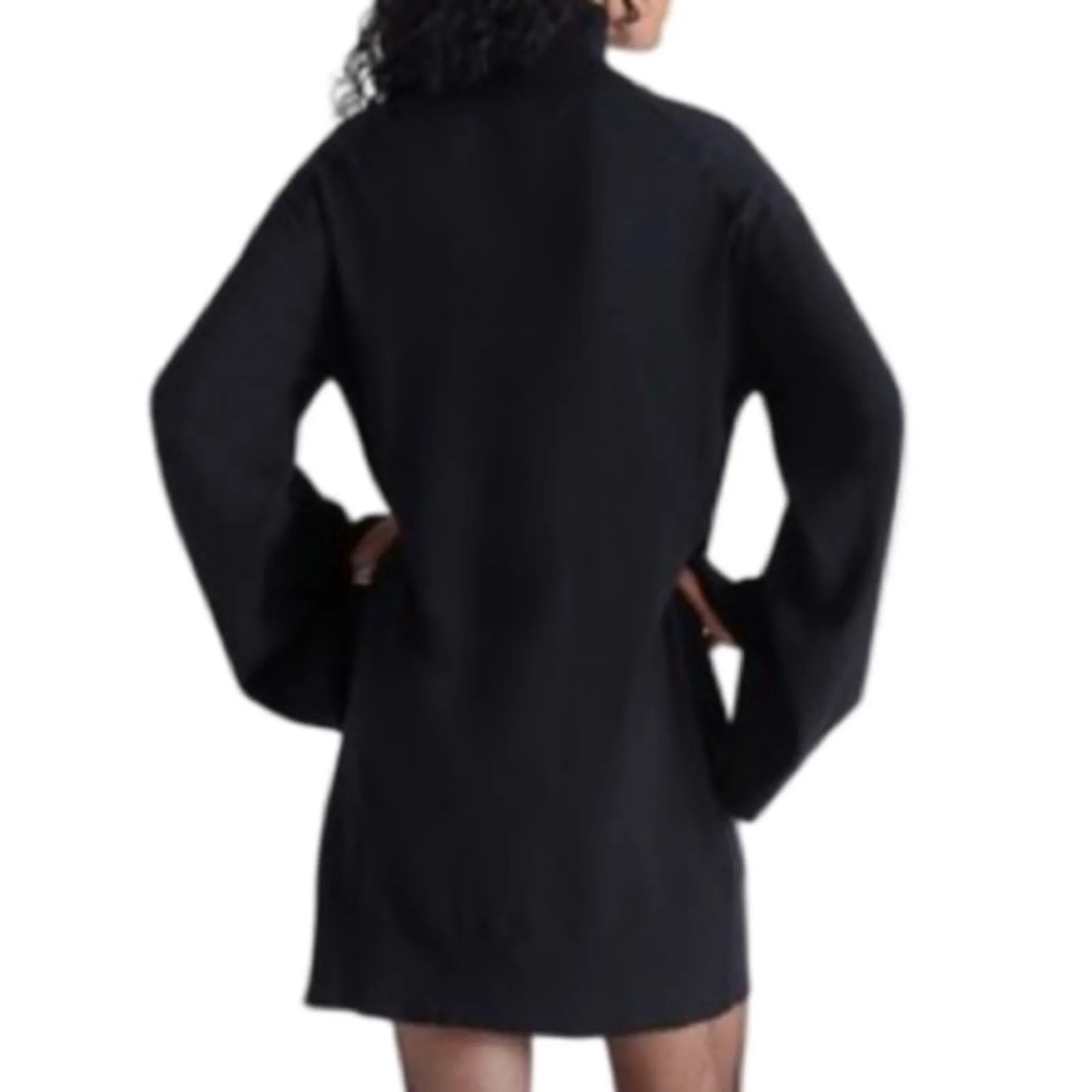 Steve Madden Gretta Turtleneck Long Sleeve Sweater Minidress - Black Size XL - Image 2