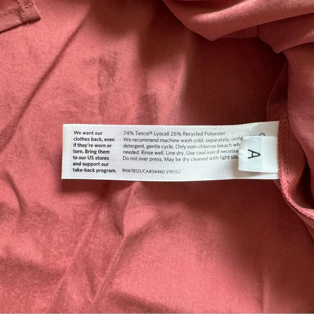 Eileen Fisher Sandwashed Tencel Stand Collar Top Chutney Petite Medium NWT - Image 7