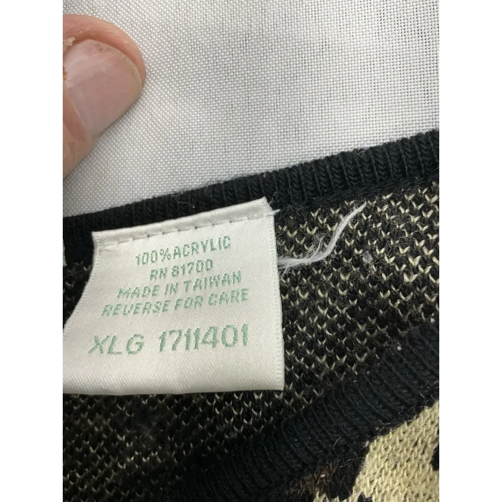 Womans Hickory Pullover Sweater XL Cheetah Print Long Sleeve - Image 3