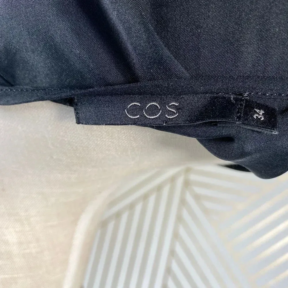 COS Black Silk Sleeveless‎ Shorts Open Back Romper - Image 8