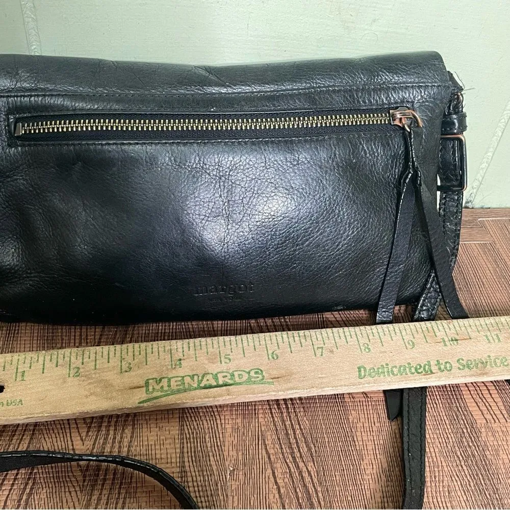 MARGOT Eileen Glove‎ Leather Crossbody Purse Black - Image 6