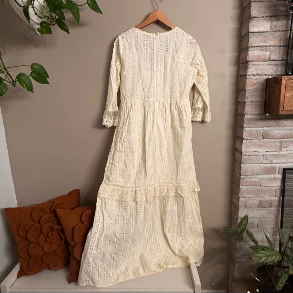 VERO MODA Cream Maxi Dress - Image 5