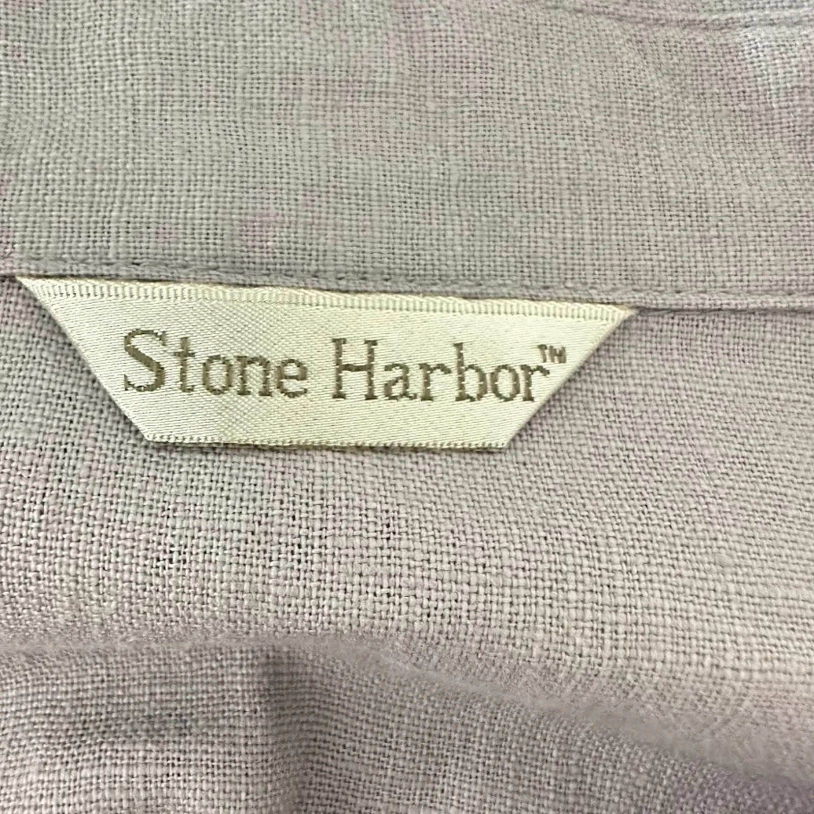 Stone Harbor Dress SIze XL Purple Linen Blend Lagenlook Coastal New England - Image 3