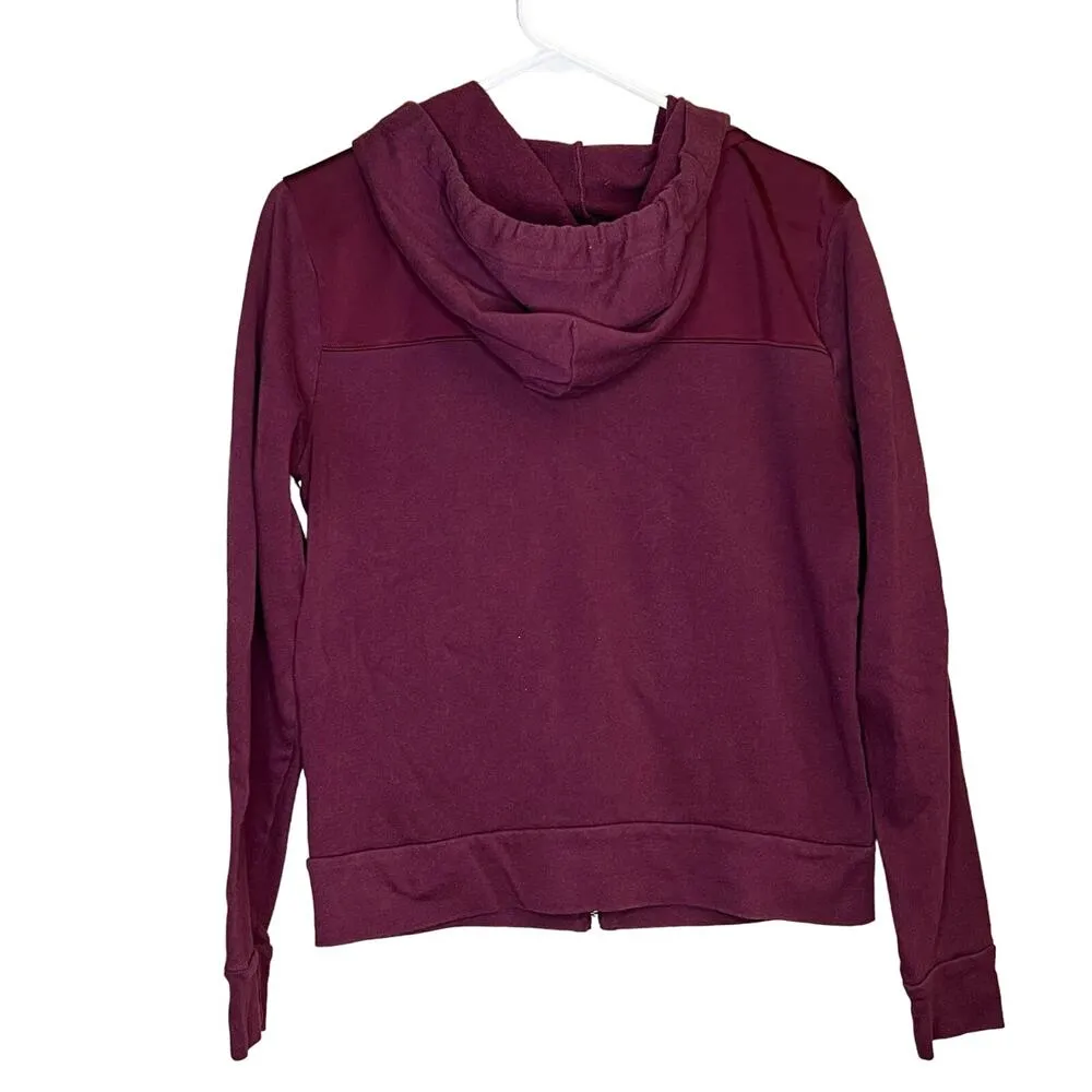 Vintage Y2k 1990's PINK Burgandy Floral Dog Long Sleeve Full Zip Hoodie Medium Purple - Image 13