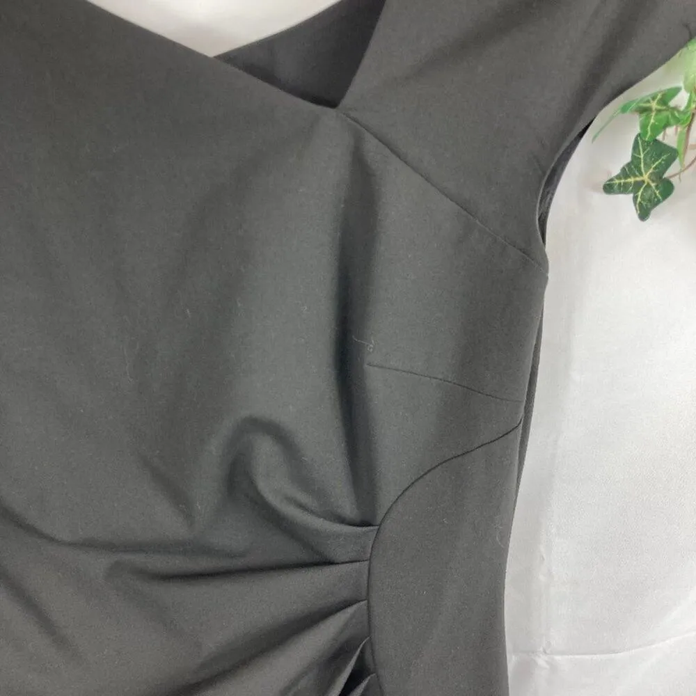 Ava & Aiden cinch pleated side LBD 4 Black - Image 2