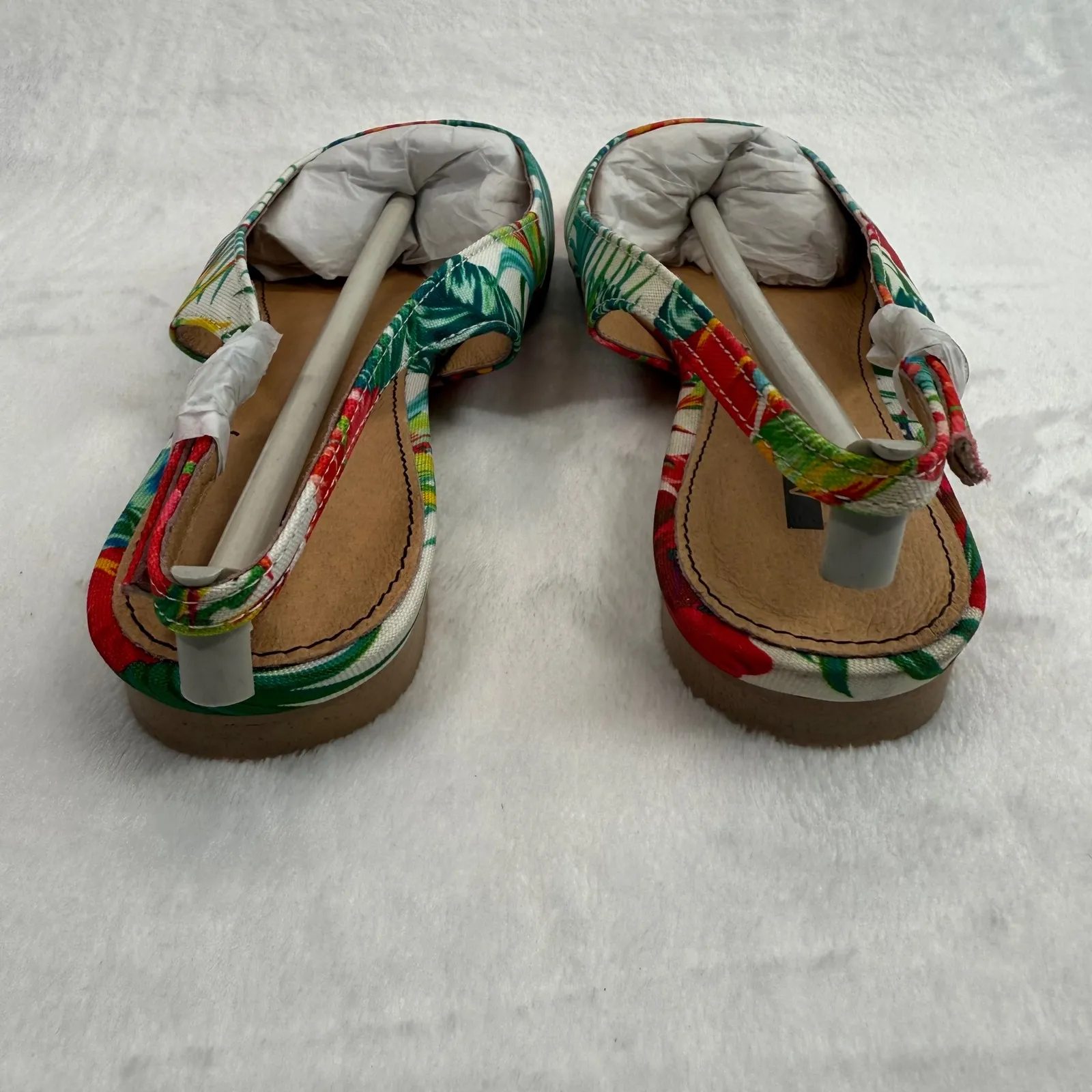 Matiko Hawaiian Print Slingback Flats Pointed Toe Tropical Floral Shoes Size 36‎ - Image 6