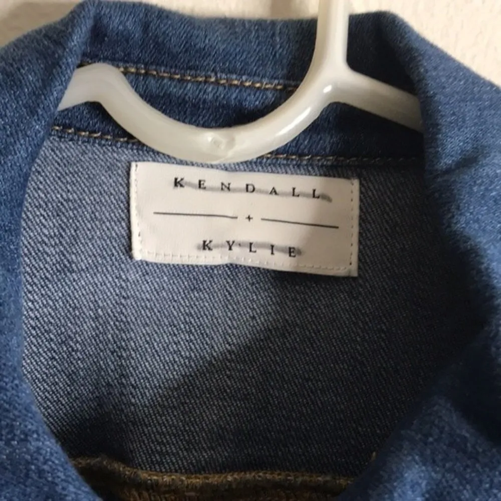 Kendall Kylie Denim Western Mini Dress Pearl Snap size medium - Image 4