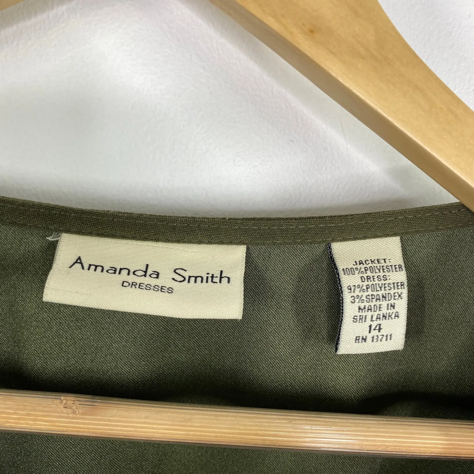 Amanda Smith Womens Y2K Green Faux Suede Sleeveless Maxi Dress Size 14 Earthy - Image 5