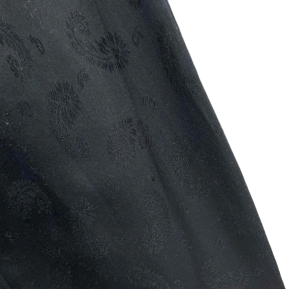 Unbranded Black Patterned Midi Skirt With Pockets Subtle Pattern XS - Image 2