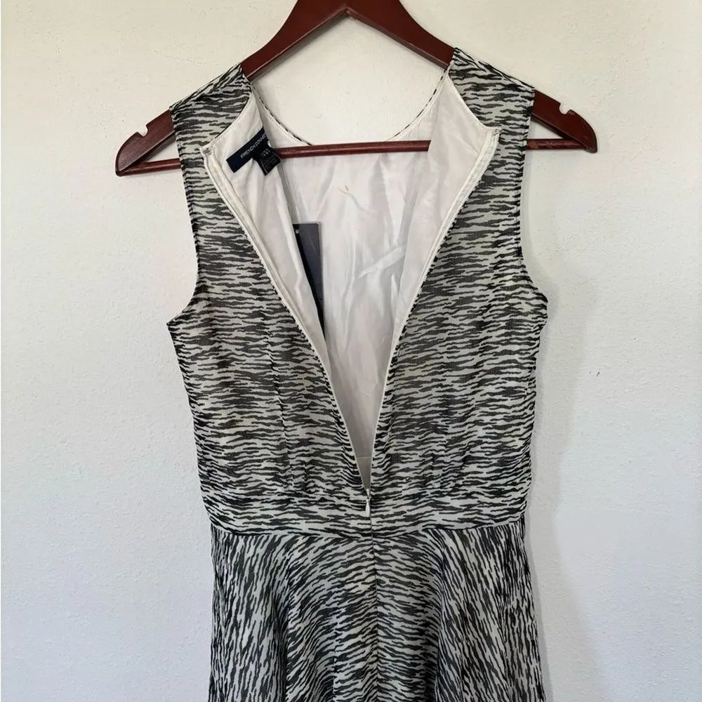 French Connection‎ Size 4 Sahara Wave Crepe Sleeveless Sheath Stripe Dress NWT - Image 10