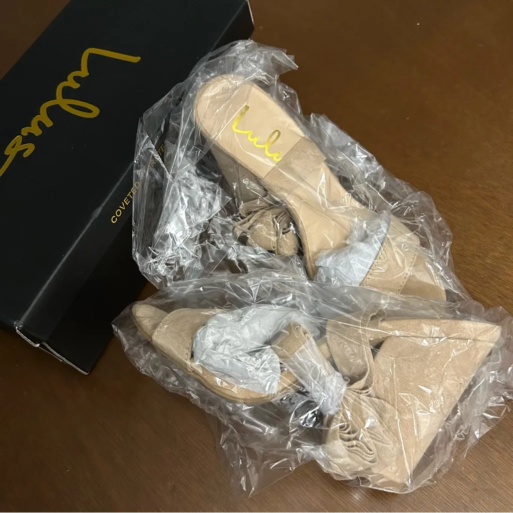 Lulus Alta Light Nude Suede Lace - Image 6