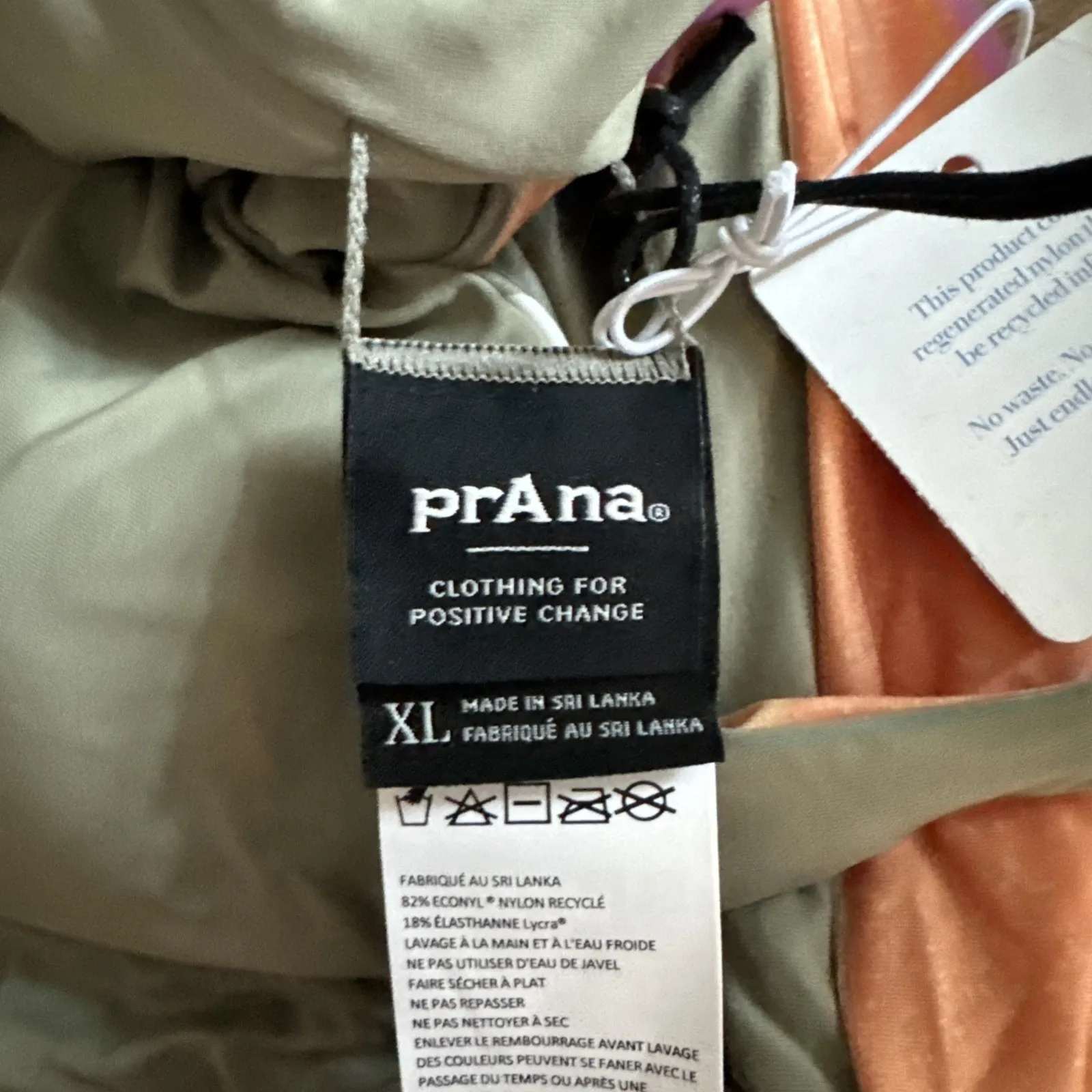 Prana Willow‎ Falls Reversible Top Waves Swim Vacation Poolside Beach Orange XL - Image 9