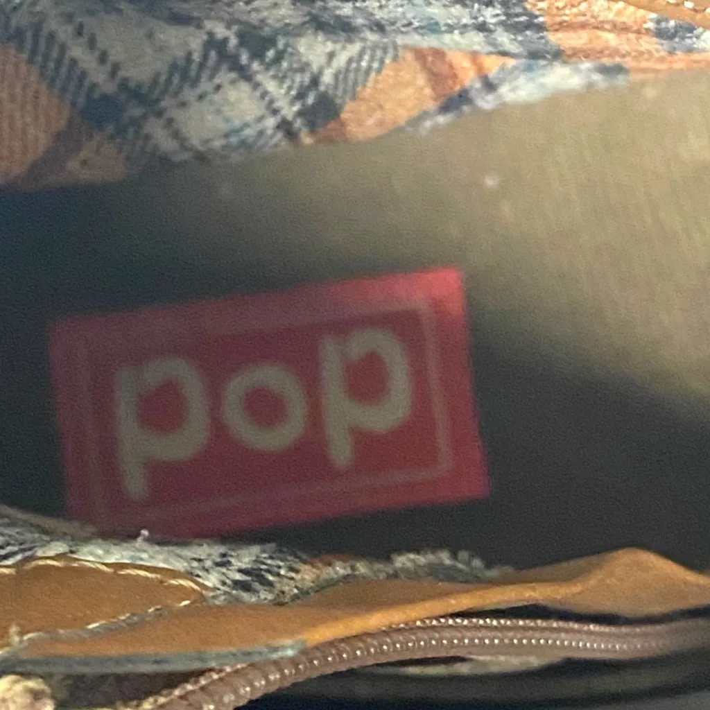 Pop Divinity Tan Ankle Boots with Double Buckle Strap Detail Size 11 - Image 6