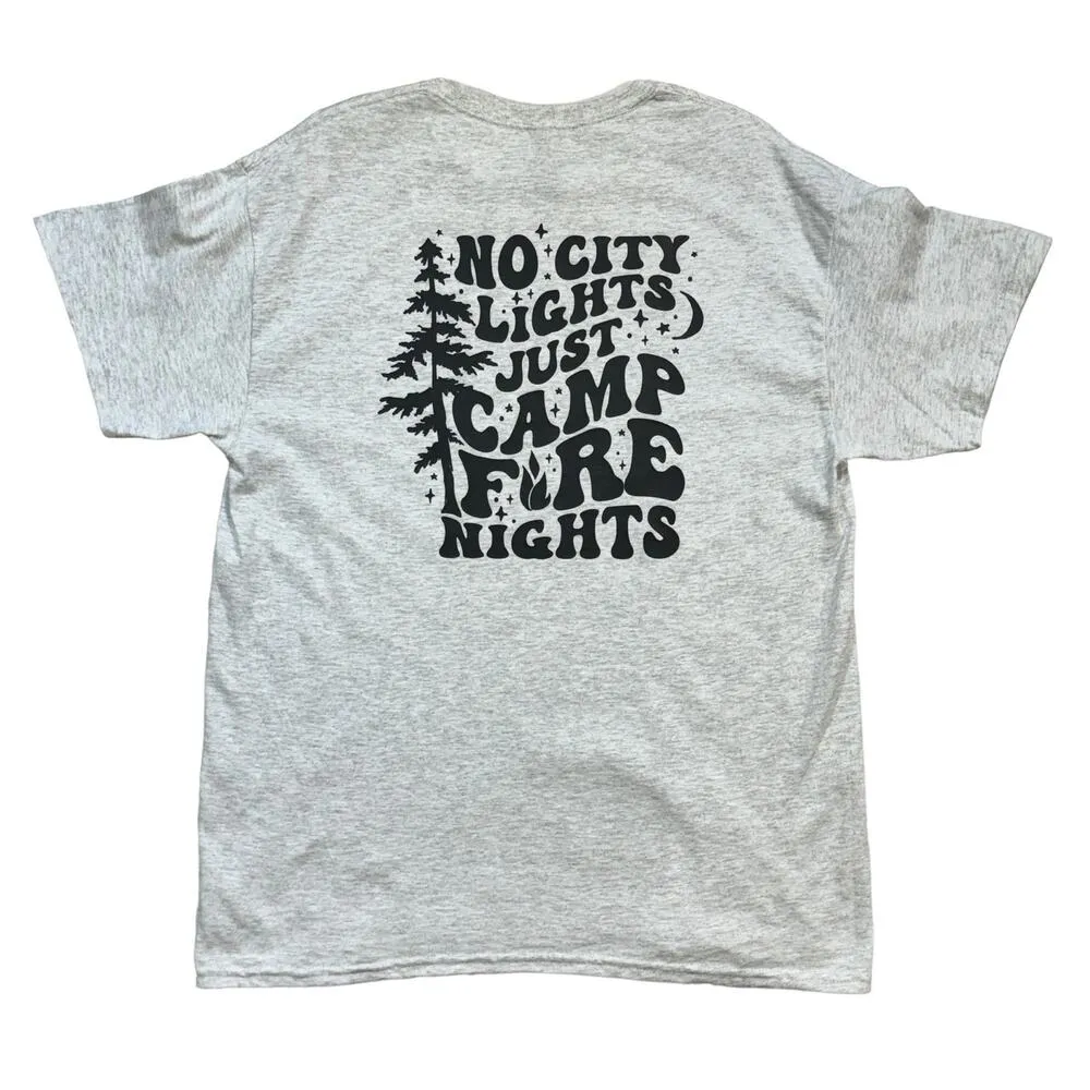 No City Lights Just Campfire Nights Women’s Medium T-Shirt Short Sleeve - Image 6
