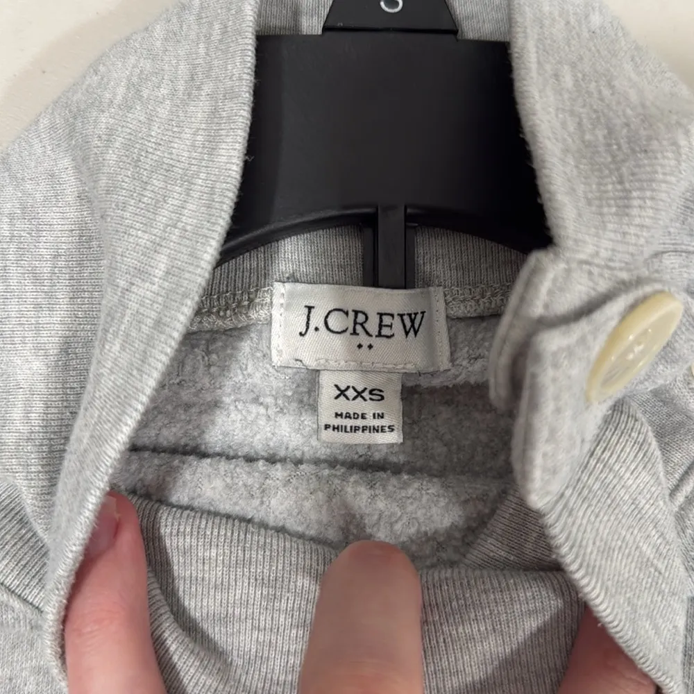 J. Crew Factory Grey Button Neck Sweater Size XXS Gray - Image 10