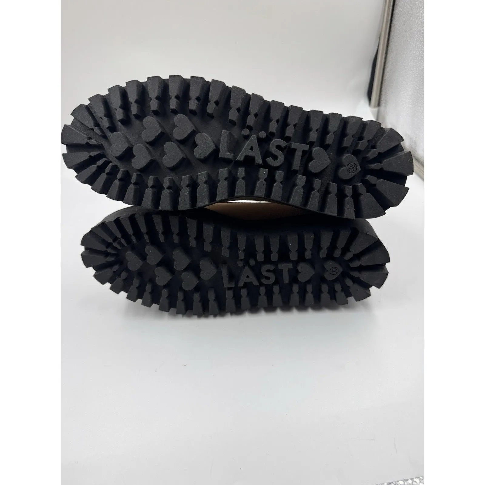 Last Rocky Cream Nubuck Leather Lug Sole Boots Purple Laces Women's Size Us 7 - Image 16