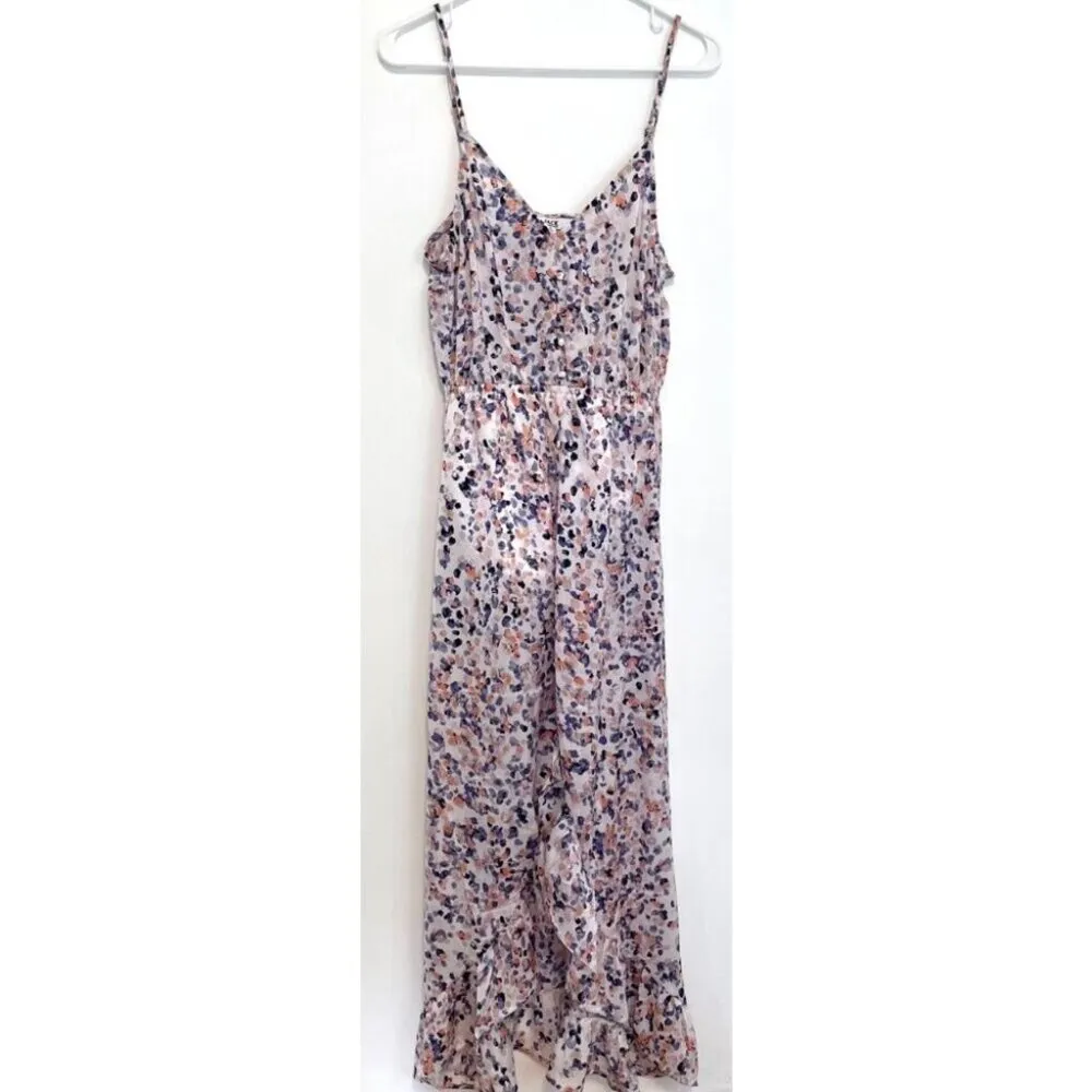 JACK BY BB DAKOTA Printed High Low Midi Dress White Purple Pink Abstract Geo S - Image 3