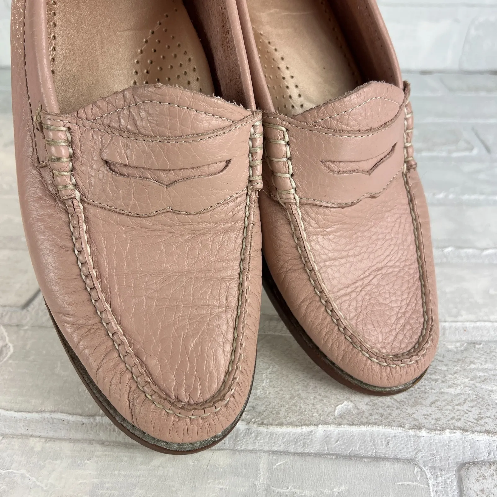 Weejuns G.H. Bass & Co Whitney Penny Loafers Womens 8 M Leather Blush Pink 22821 - Image 8