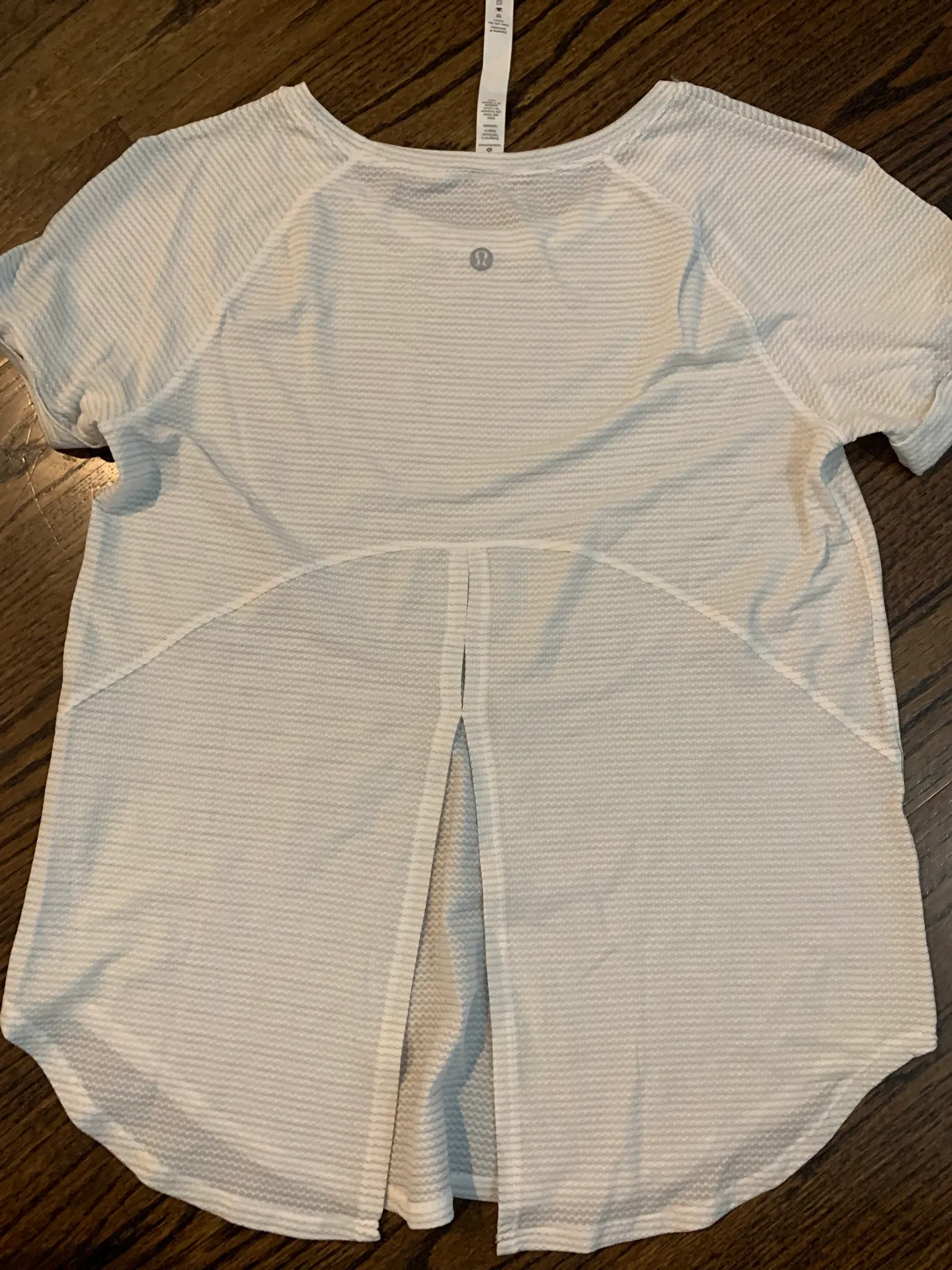 Lululemon Open Back Short Sleeve White Top - Image 2