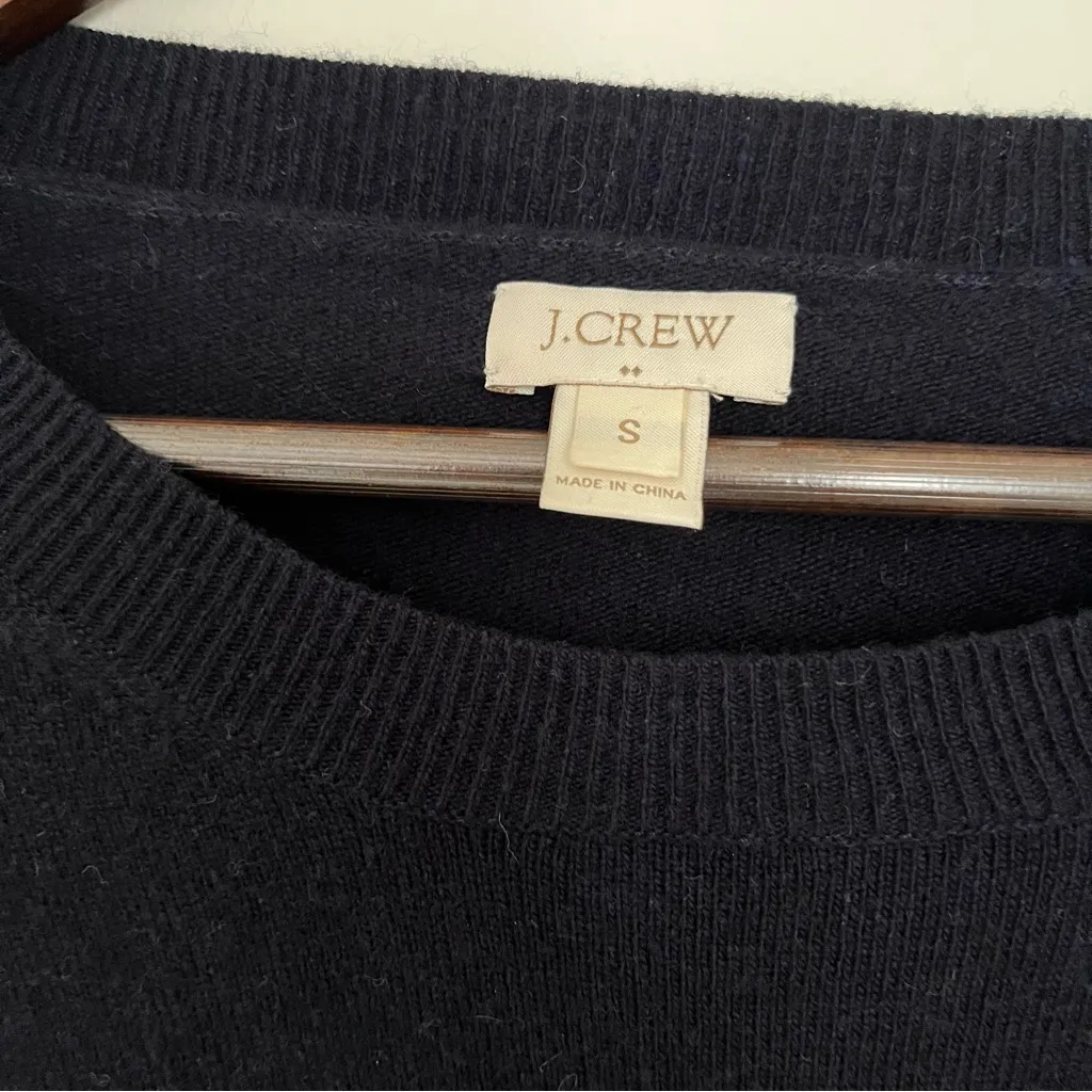 J Crew Navy Pullover with Adorable Frenchie  SZ S Preppy Quirky  Dog Lover 🐶 - Image 8