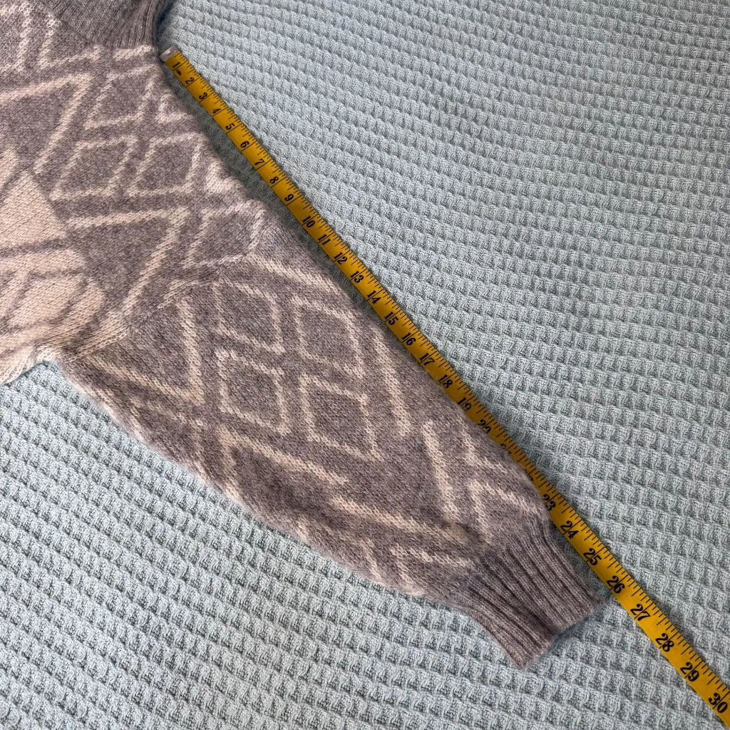 Vintage Hilda Ltd Icelandic 100% Wool Sweater Womens Large Turtleneck Iceland Gray - Image 7