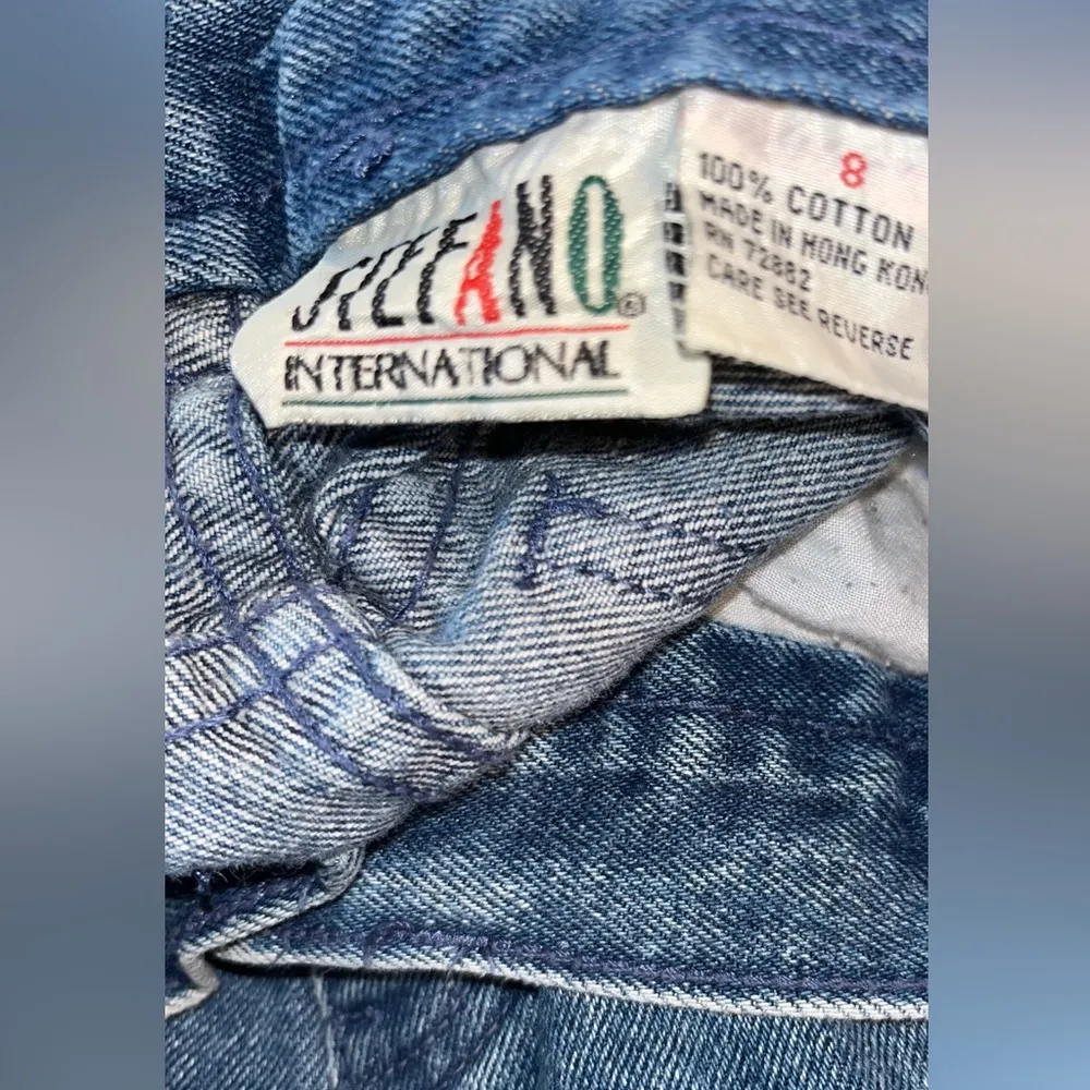 Super Cool Vintage 1980s Stefano High Waist Tapered Leg Jeans! Blue Size 8 - Image 5