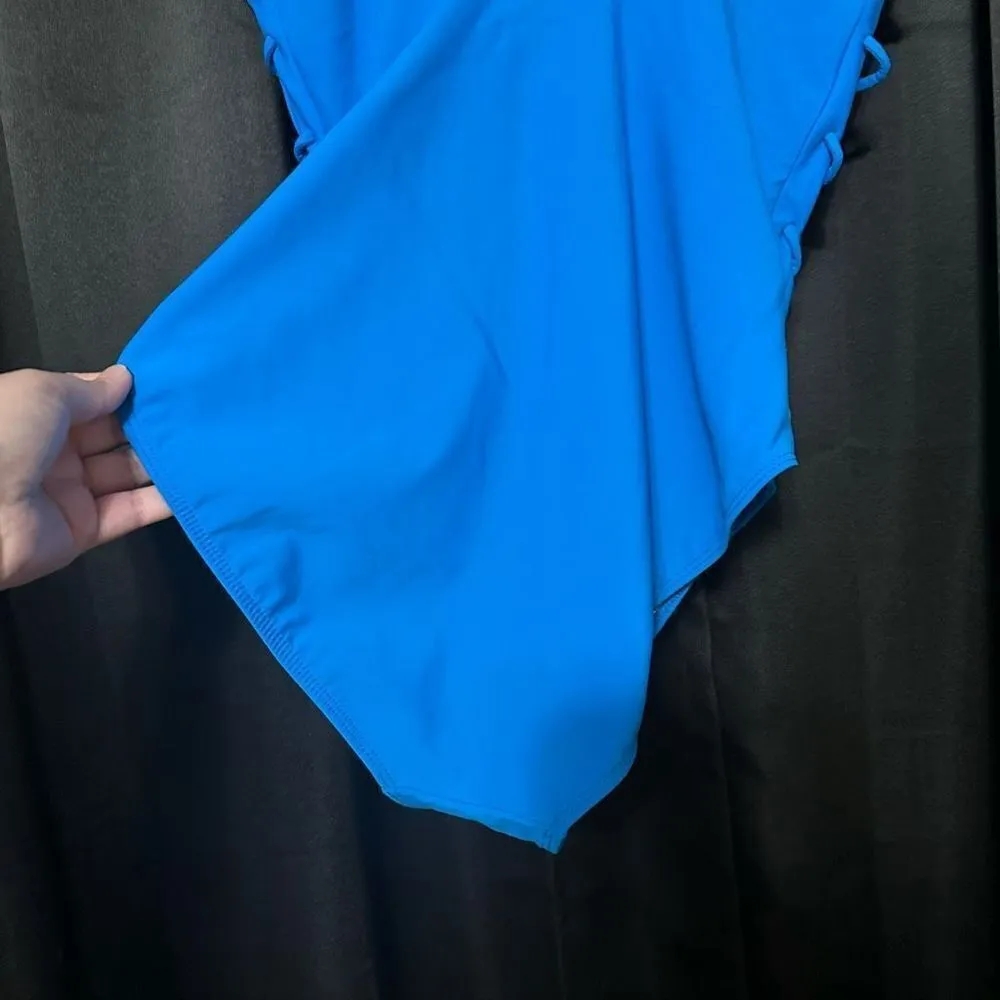 Sun Streak by Newport News Vintage Royal Blue One Piece Swimsuit - Image 5