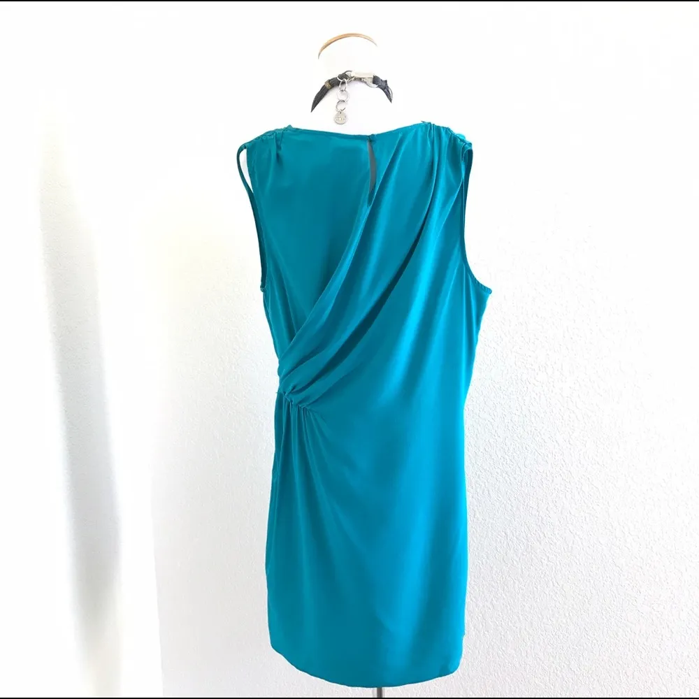 Gryphon Silk Teal Toga Style Dress - Image 2