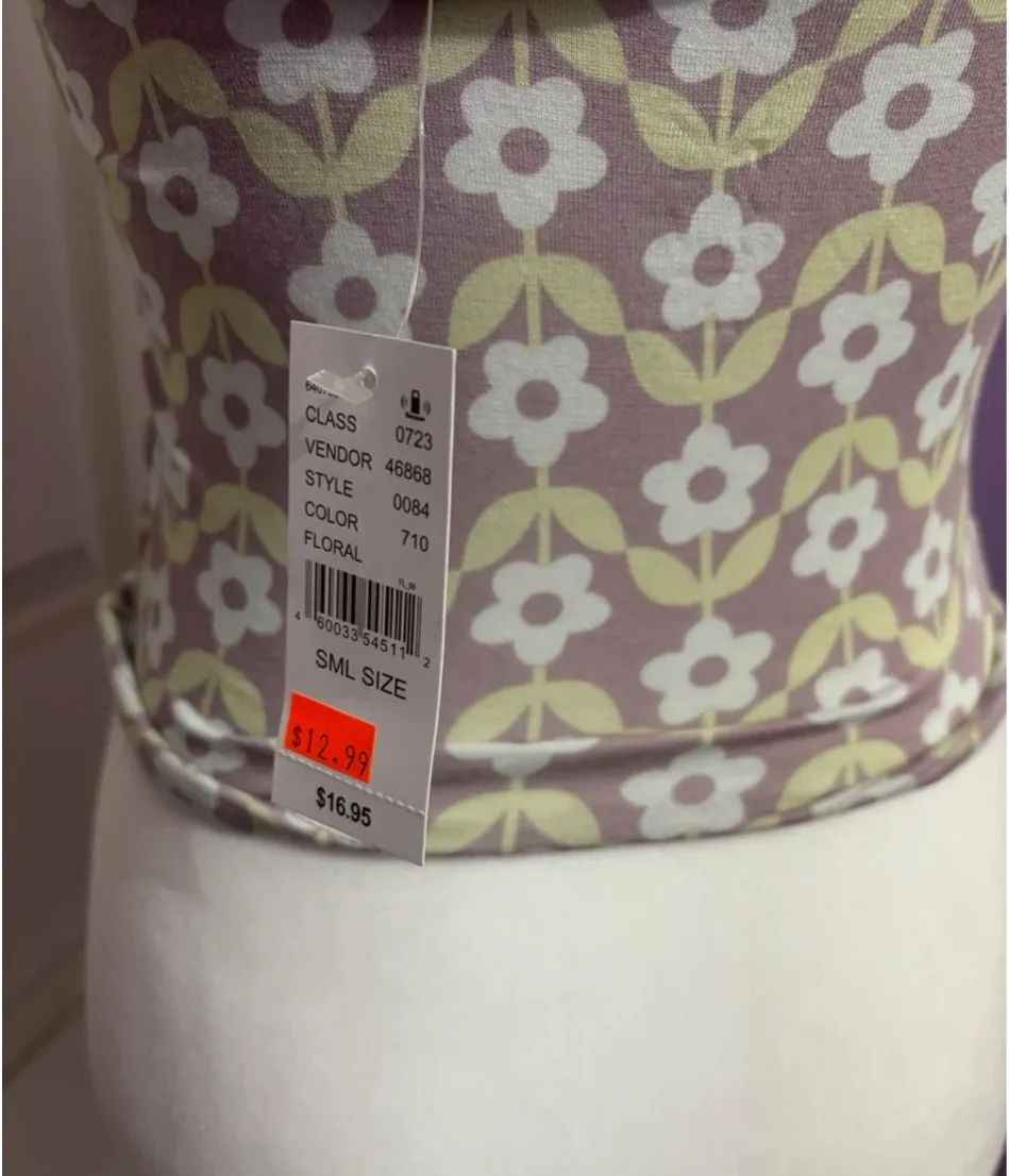 Pacsun Basics Flower Cropped Tank - Image 3