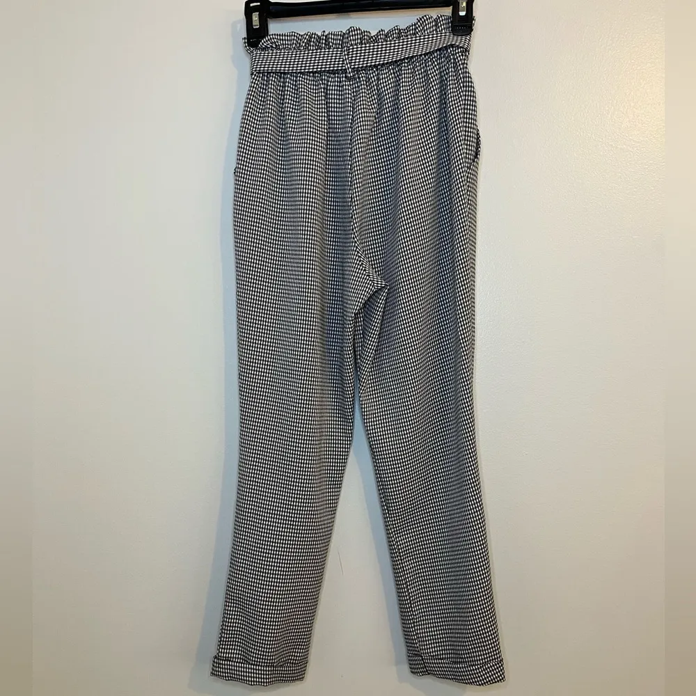 Black and White Checkered Pull On Pants Size XS - Image 2