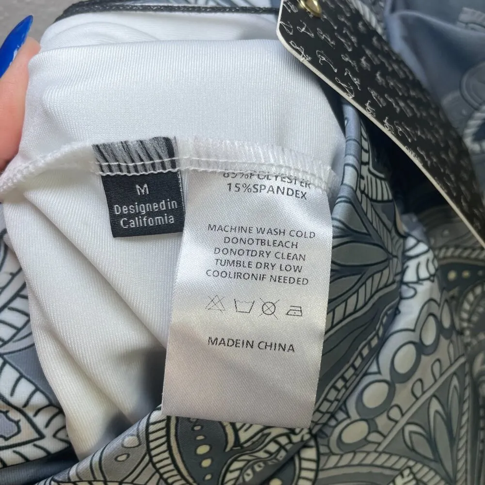 Golf Skort Women Medium Floral Paisley Blue Pockets Skirt Thick NWT by 21 Grams - Image 6