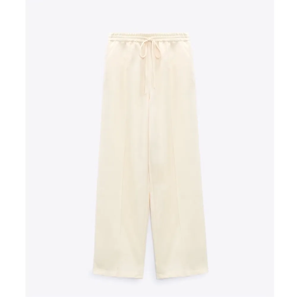 Straight Fit Pajama Pants in Cream - Image 4