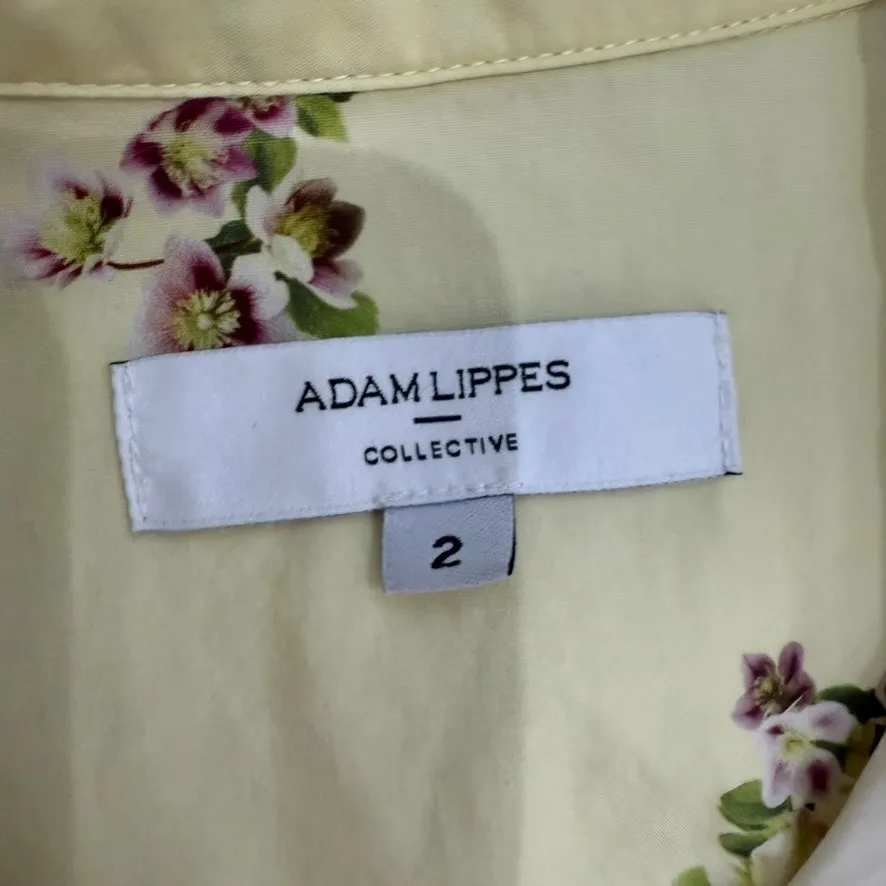 Adam Lippes x RTR Belted Poplin Shirt Dress in Yellow, Size US 2 - Image 6