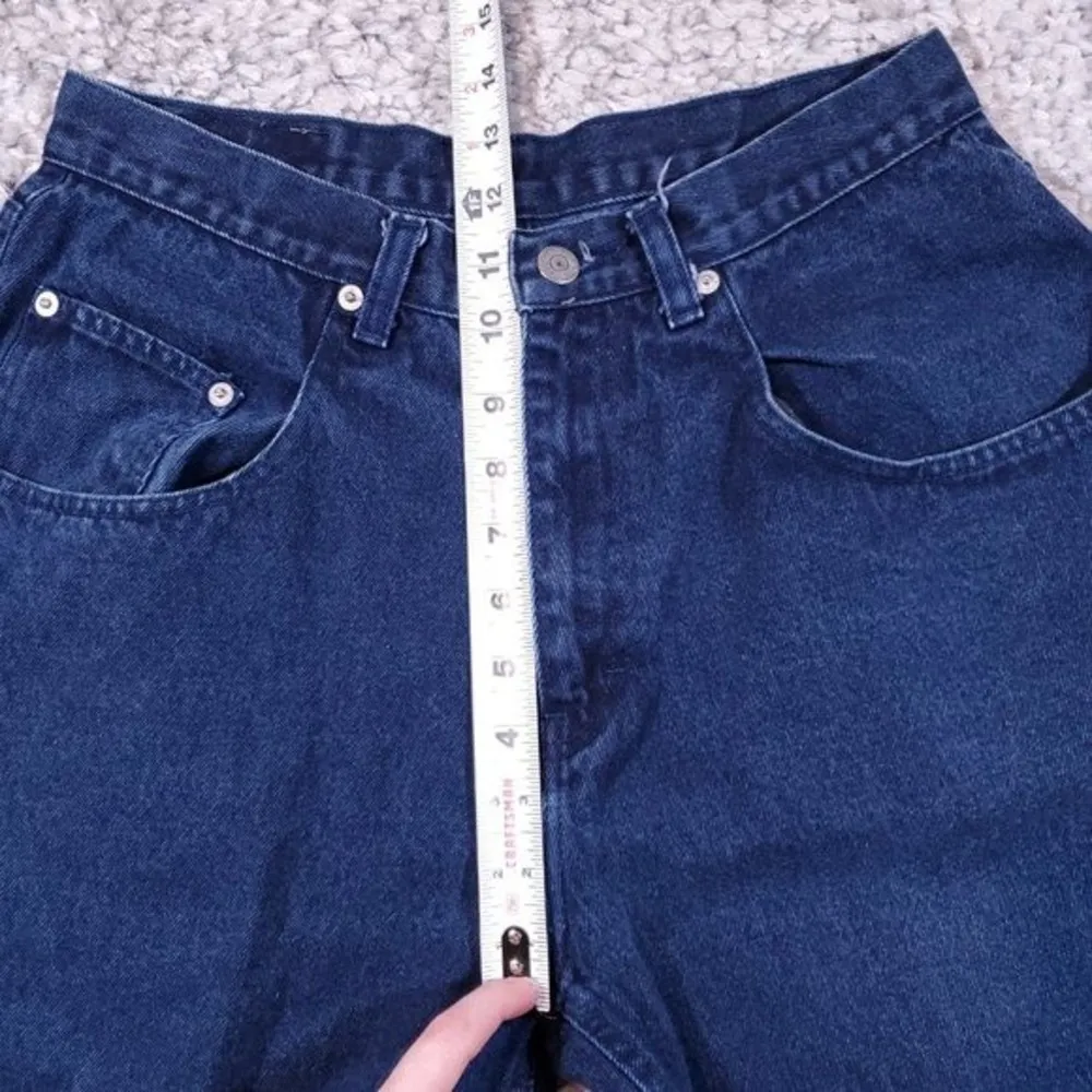 Vintage Size 32 Jordache High Rise Mom Jean Shorts Dark Wash Baggy Relaxed - Image 12